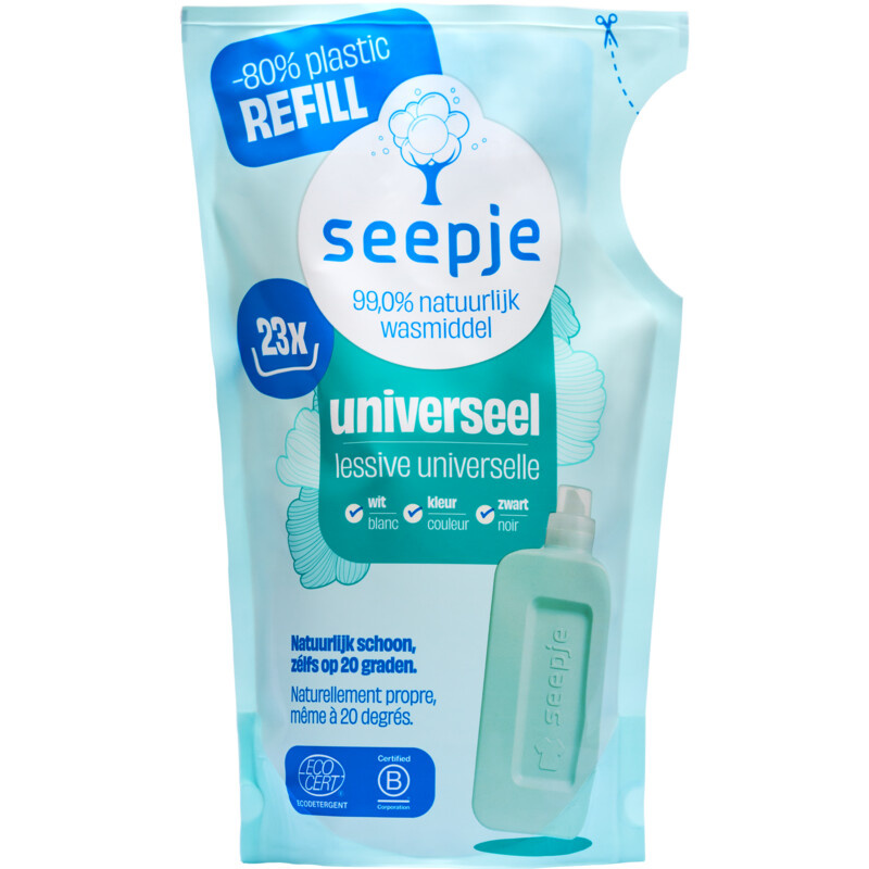 Een afbeelding van Seepje Wasmiddel navulzak universeel