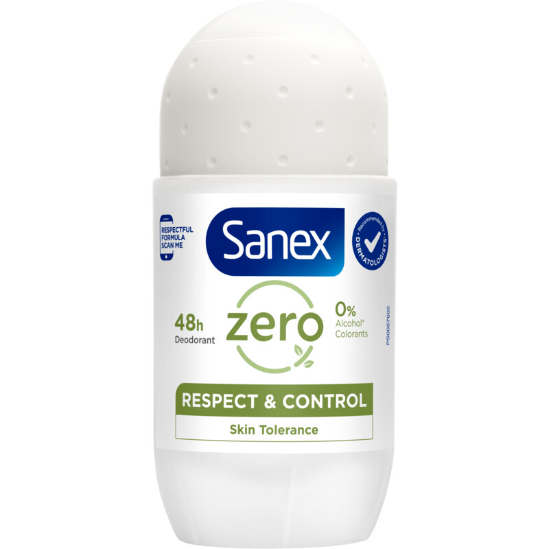 Een afbeelding van Sanex Zero% respect control deodorant roller