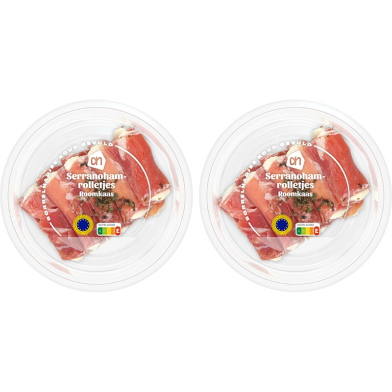 Een afbeelding van AH Serranohamrolletjes met roomkaas 2-pack