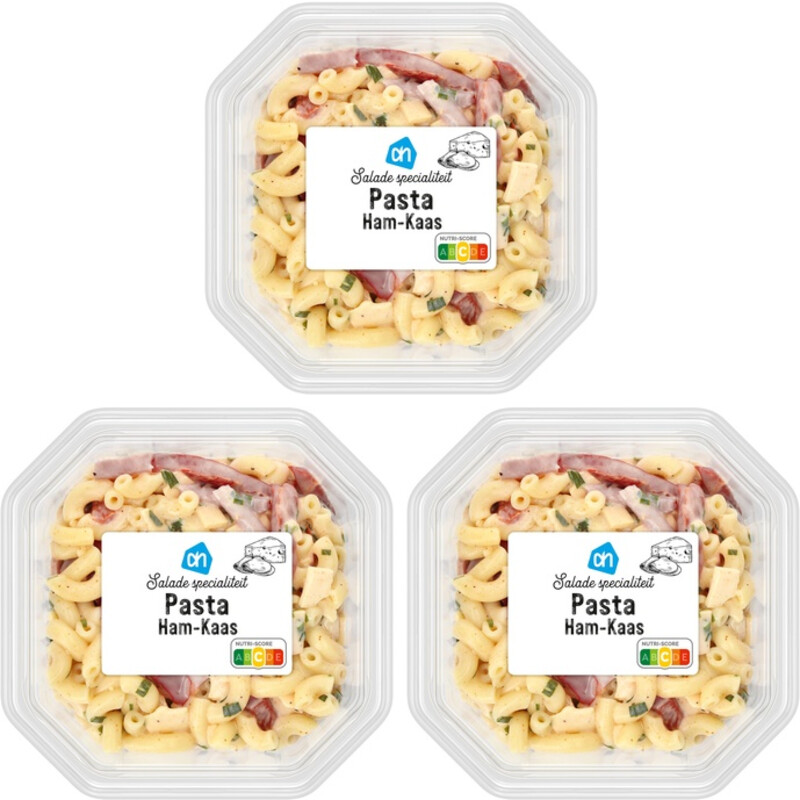 Een afbeelding van AH Pasta ham kaas salade 3-pack