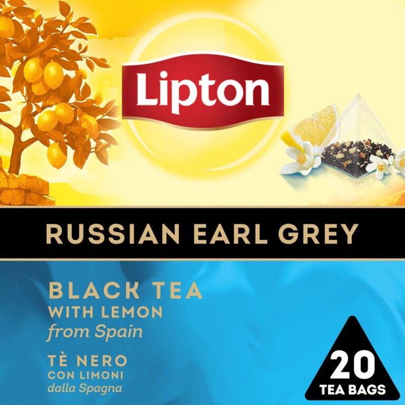 Een afbeelding van Lipton Russian earl grey black tea lemon