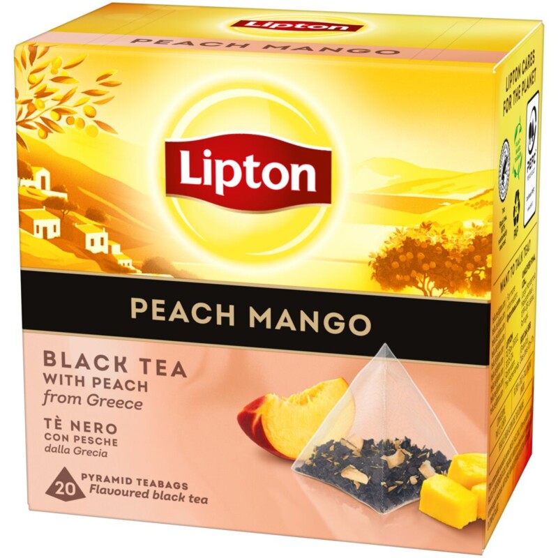 Een afbeelding van Lipton Peach & mango black tea