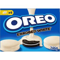 Een afbeelding van Oreo Koekjes omhuld met witte chocoladesmaak