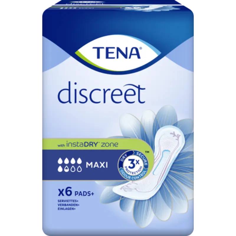 TENA Discreet Maxi Verbanden 6 Stuks