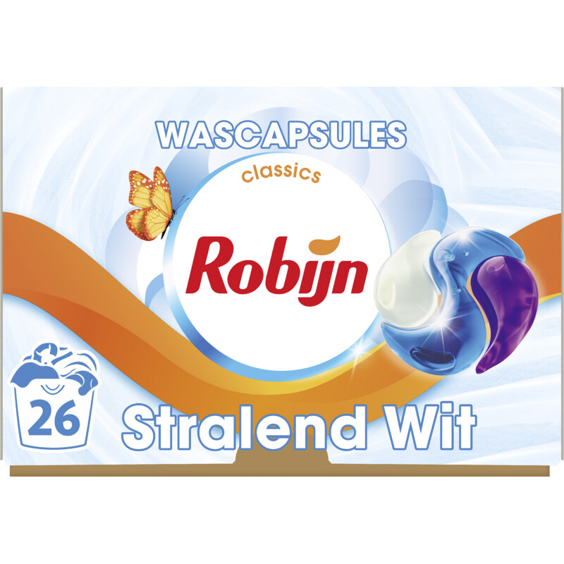 Een afbeelding van Robijn Stralend wit 3-in-1 wascapsules
