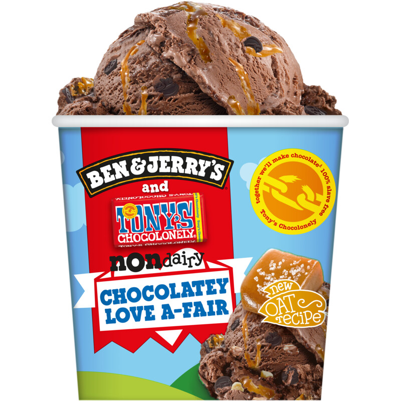 Een afbeelding van Ben & Jerry's Non-dairy tony's chocolonely love a-fair