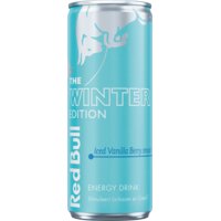Red Bull Winter edition iced vanilla berry smaak