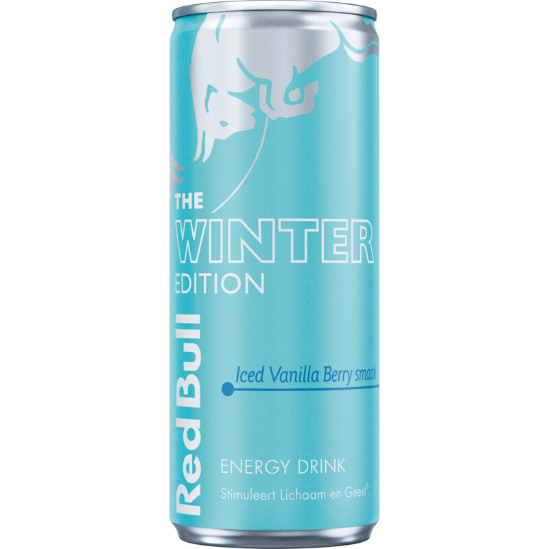 Een afbeelding van Red Bull Winter edition iced vanilla berry smaak
