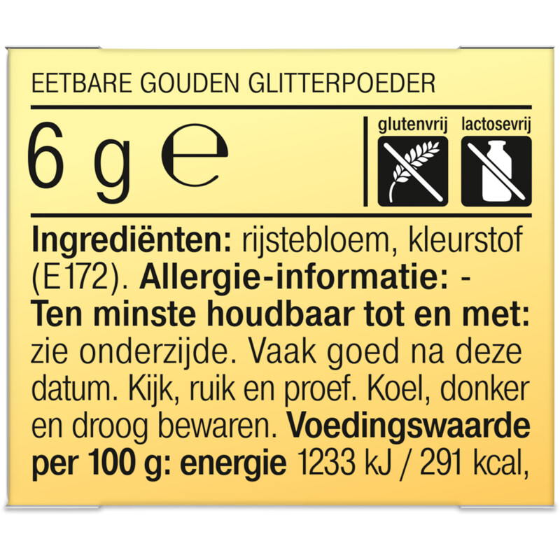 Een afbeelding van AH Glitter dust goud