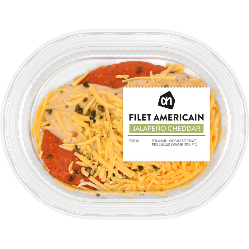 Een afbeelding van AH Filet americain jalapeño cheddar