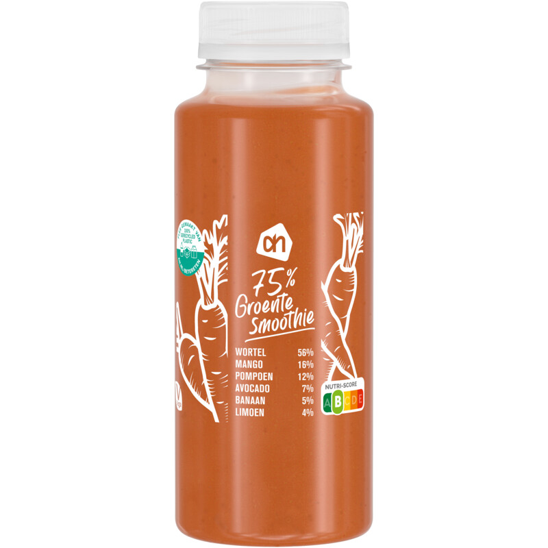 Een afbeelding van AH 75% groente smoothie wortel mango