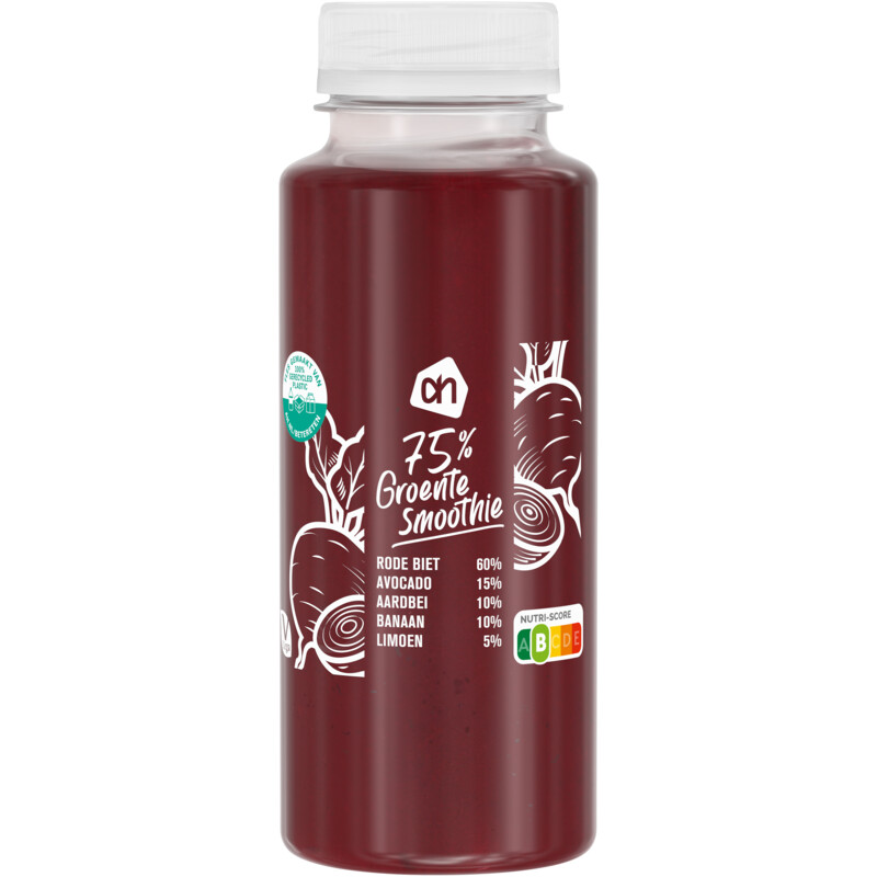 Een afbeelding van AH 75% groente smoothie rode biet avocado