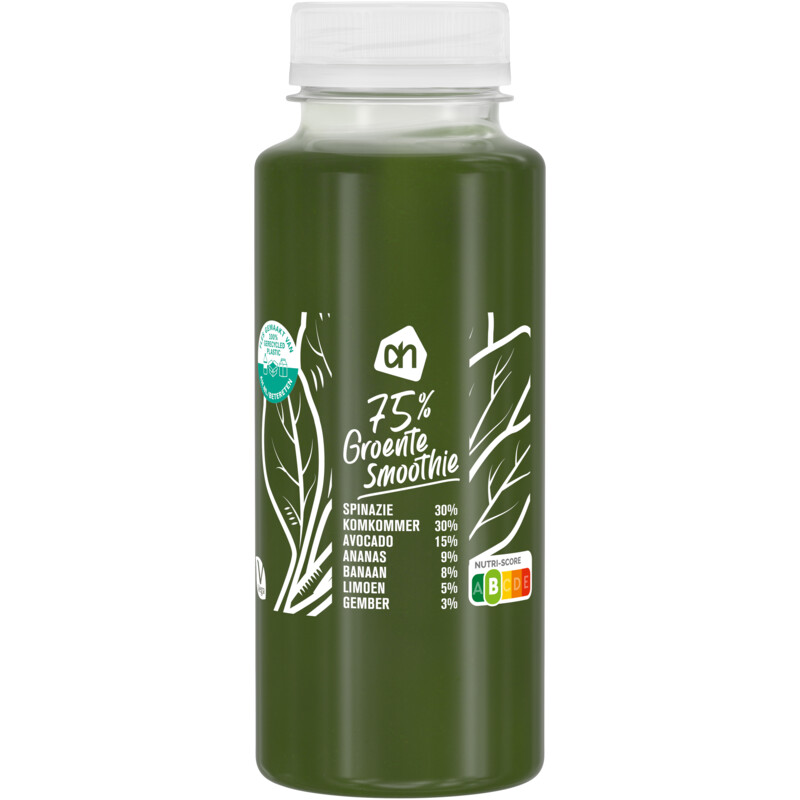 Een afbeelding van AH 75% groente smoothie spinazie komkommer