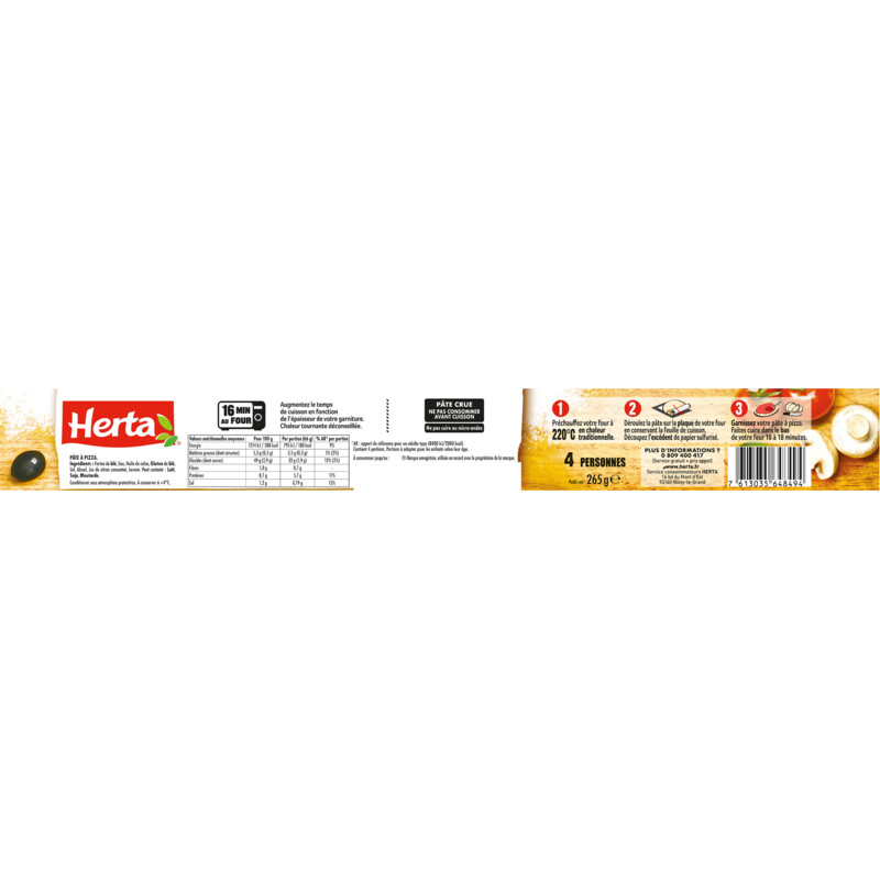 Een afbeelding van Herta Pizzadeeg dun & rond