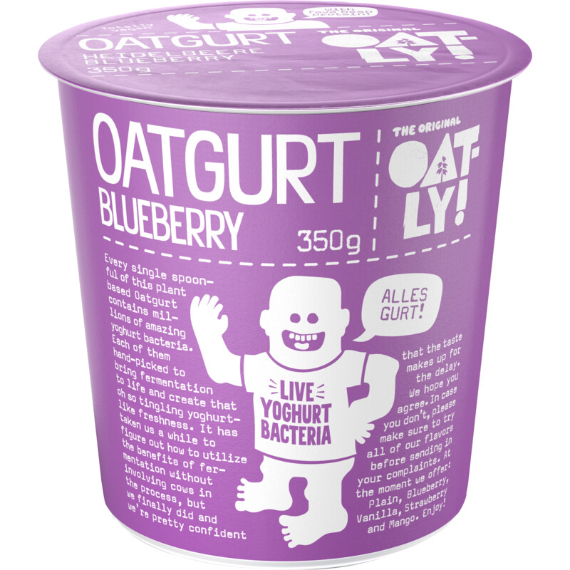 Een afbeelding van Oatly! Oatgurt blueberry