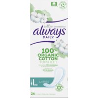 Always Daily 100% organic pantyliners large