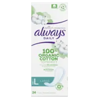 Always Daily 100% organic pantyliners large
