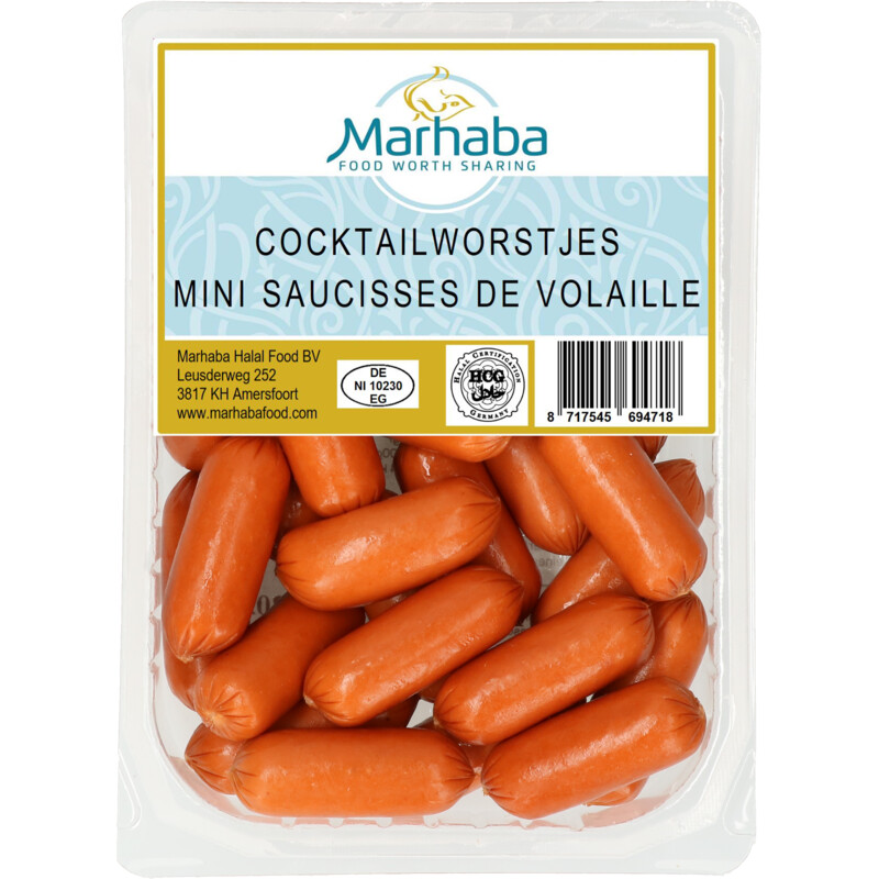 Een afbeelding van Marhaba Cocktailworstjes mini saucisses volaille