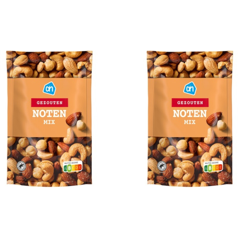 Een afbeelding van AH Gevarieerde notenmelange gezouten 2-pack