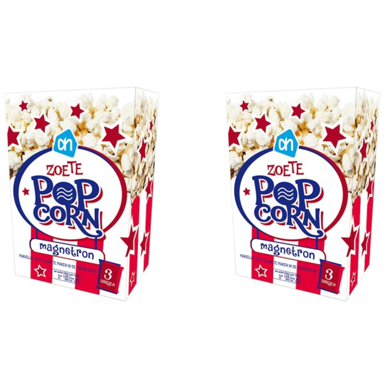 Een afbeelding van AH Magnetron Popcorn Zoet 2-pack