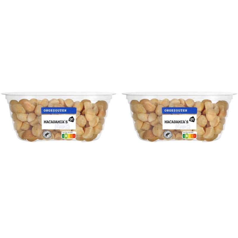 Een afbeelding van AH Ongezout macadamia's geroosterd 2-pack