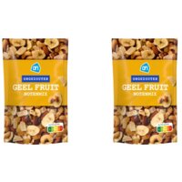 Een afbeelding van AH Ongezouten geel fruit notenmix 2-pack
