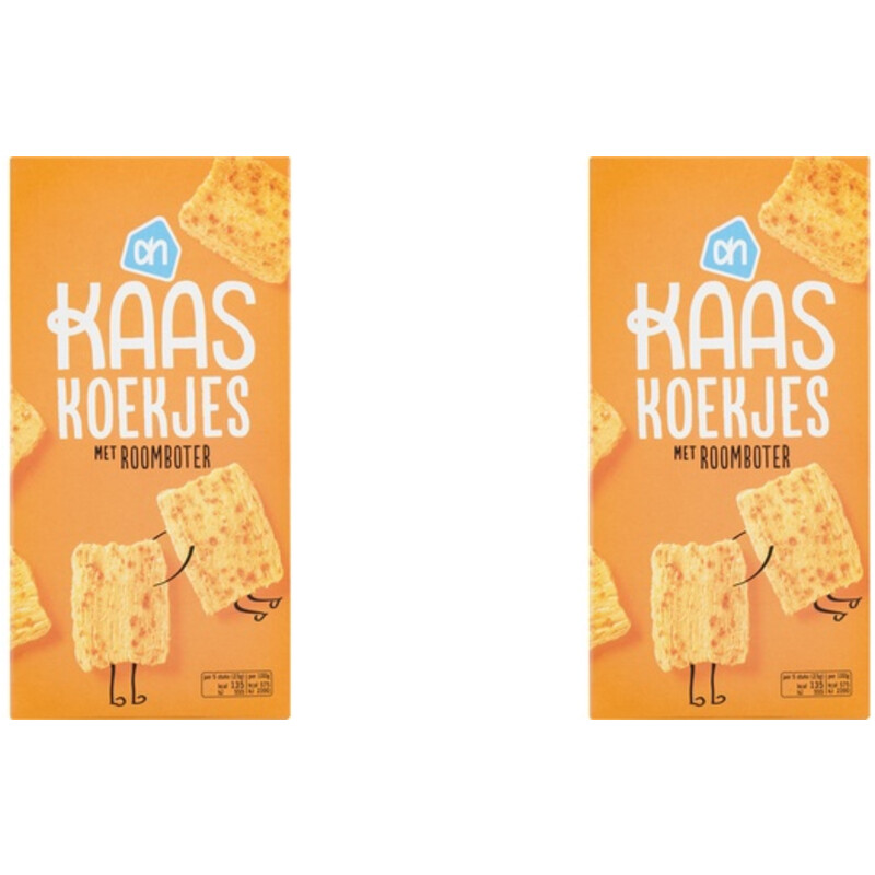 Een afbeelding van AH Kaaskoekjes met roomboter 2-pack
