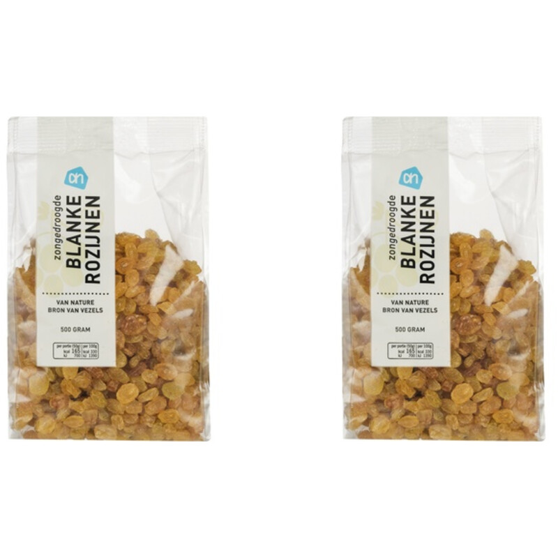 Een afbeelding van AH Blanke rozijnen 2-pack