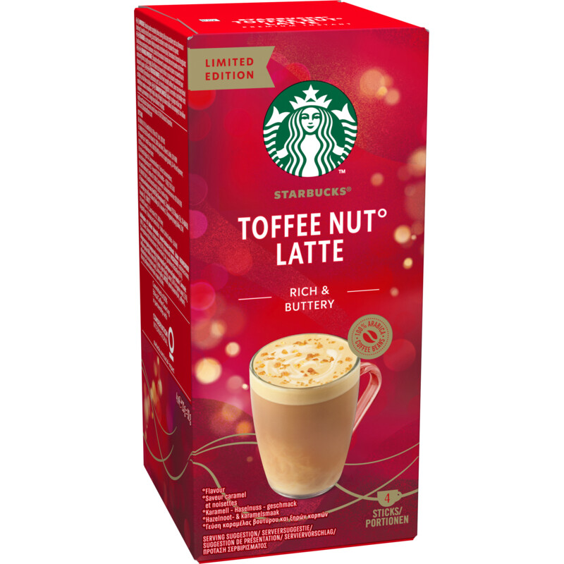 Een afbeelding van Starbucks Toffee nut latte oploskoffie
