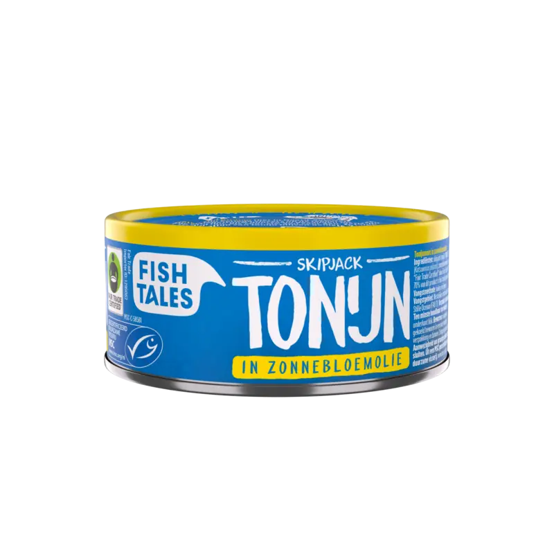 Fish Tales Skipjack tonijn in zonnebloemolie