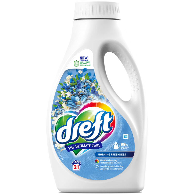 Een afbeelding van Dreft Ultimate care wasmiddel morning fresh