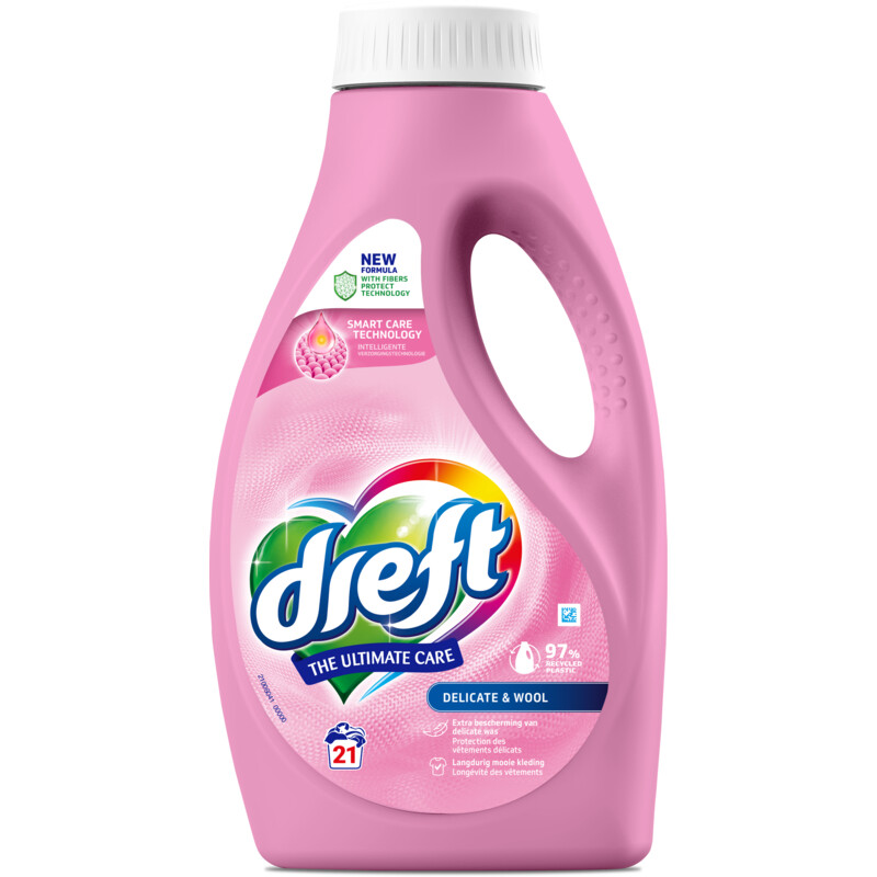 Een afbeelding van Dreft Ultimate care wasmiddel deli & wool