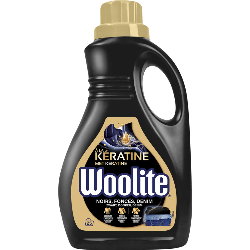 Een afbeelding van Woolite Wasmiddel zwart, donker met keratine bel