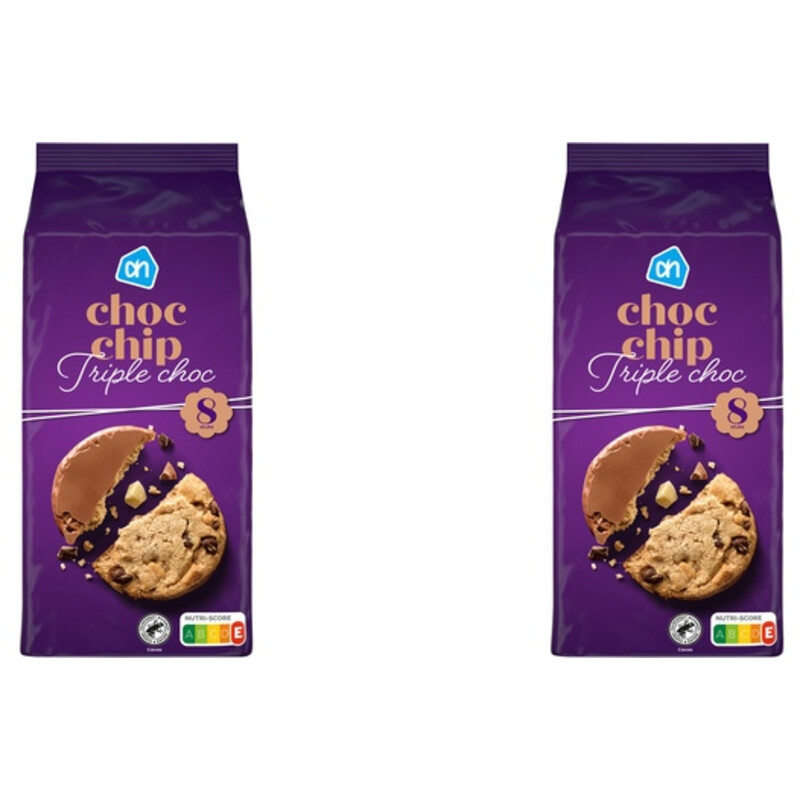 Een afbeelding van AH Chocchip triple choc 2-pack