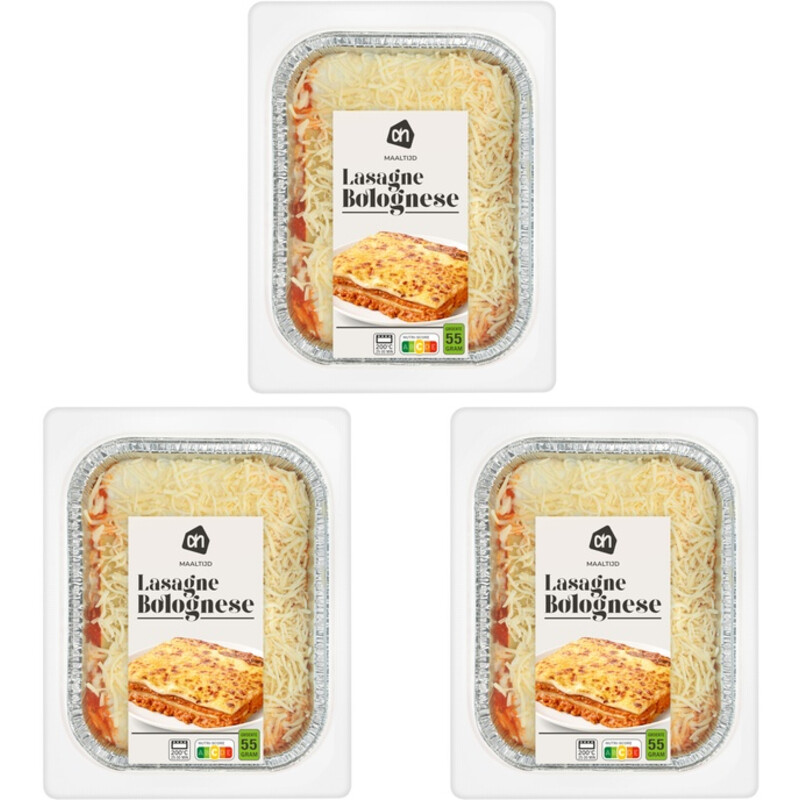 Een afbeelding van AH Lasagne bolognese 3-pack