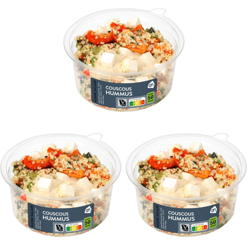 Een afbeelding van AH Kleine salade couscous hummus 3-pack