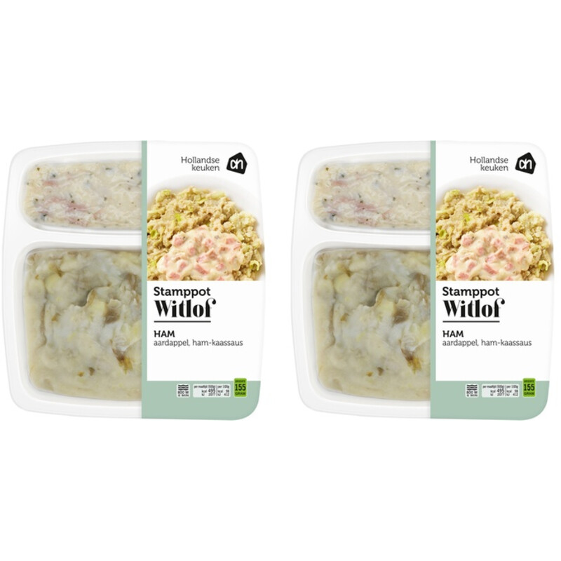 Een afbeelding van AH Stamppot witlof ham 2-pack