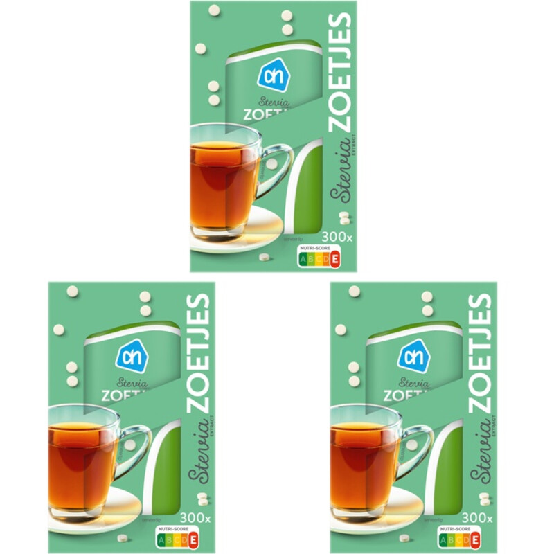 Een afbeelding van AH Stevia zoetjes 3-pack