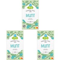 Een afbeelding van AH Biologisch Groene thee munt 3-pack