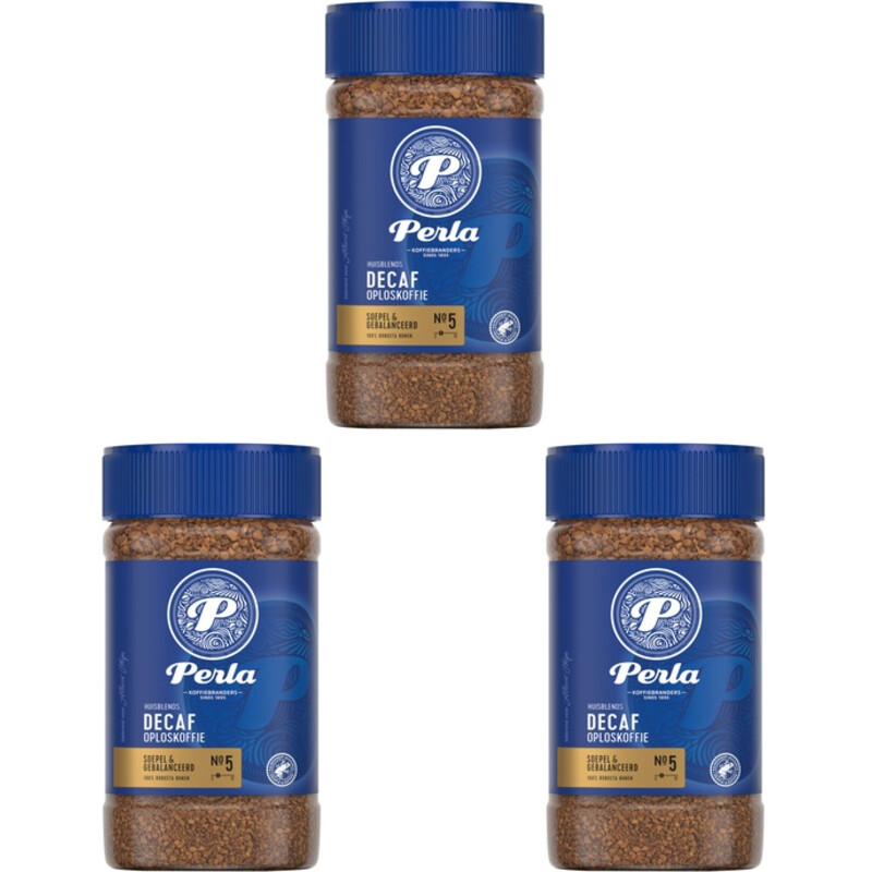 Een afbeelding van Perla Huisblends Decaf oploskoffie 3-pack