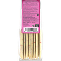 Een afbeelding van AH Chocolade blaadjes wit framboos