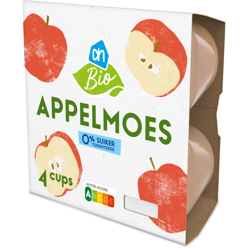 Een afbeelding van AH Biologisch Appelmoes 0% suiker toegevoegd