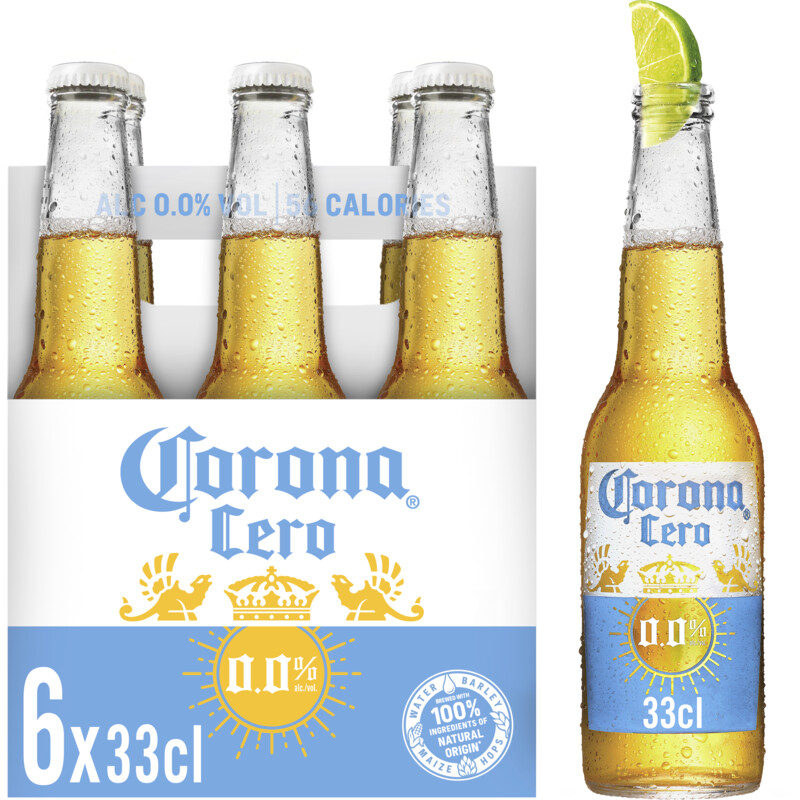 Een afbeelding van Corona Cero 0.0 alcoholvrij bier 6-pack