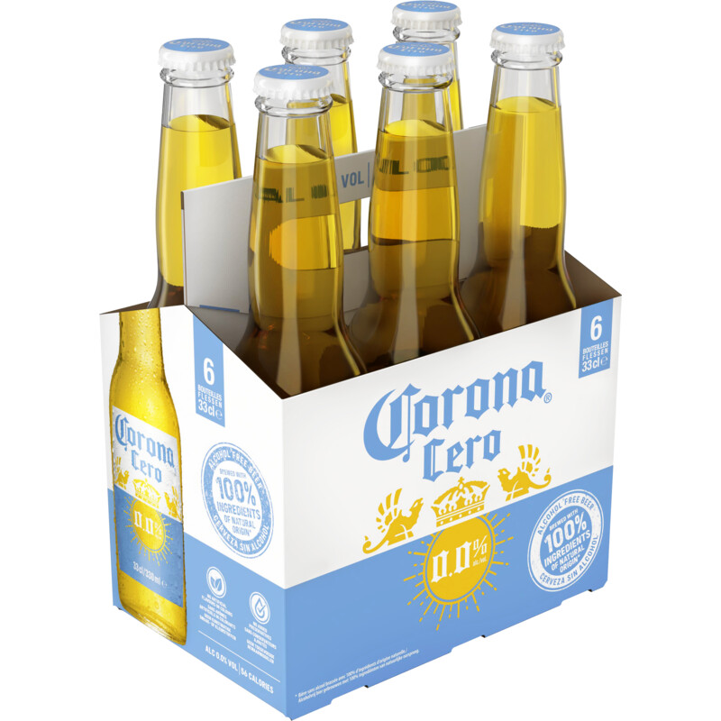 Een afbeelding van Corona Cero 0.0 alcoholvrij bier 6-pack