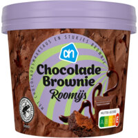 Een afbeelding van AH Chocolade brownie roomijs