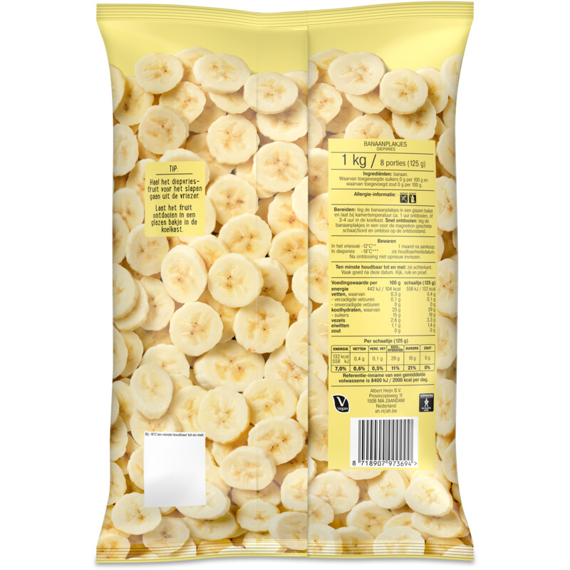 Een afbeelding van AH Zakje met banaan plakjes