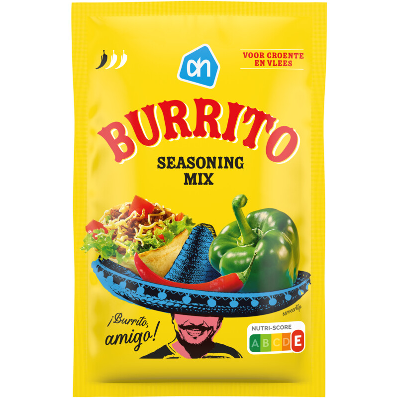 Een afbeelding van AH Burrito seasoning mix