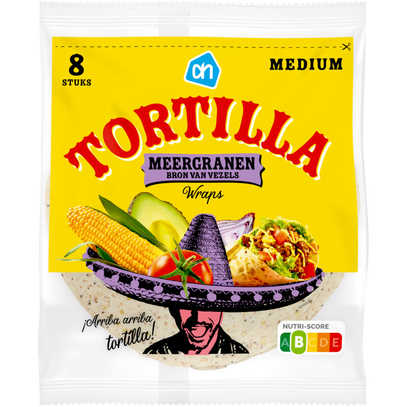 Een afbeelding van AH Tortilla meergranen wraps