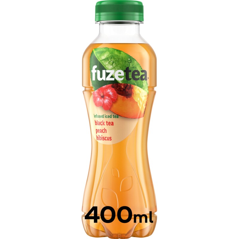 Een afbeelding van Fuze Tea Black ice tea peach hibiscus