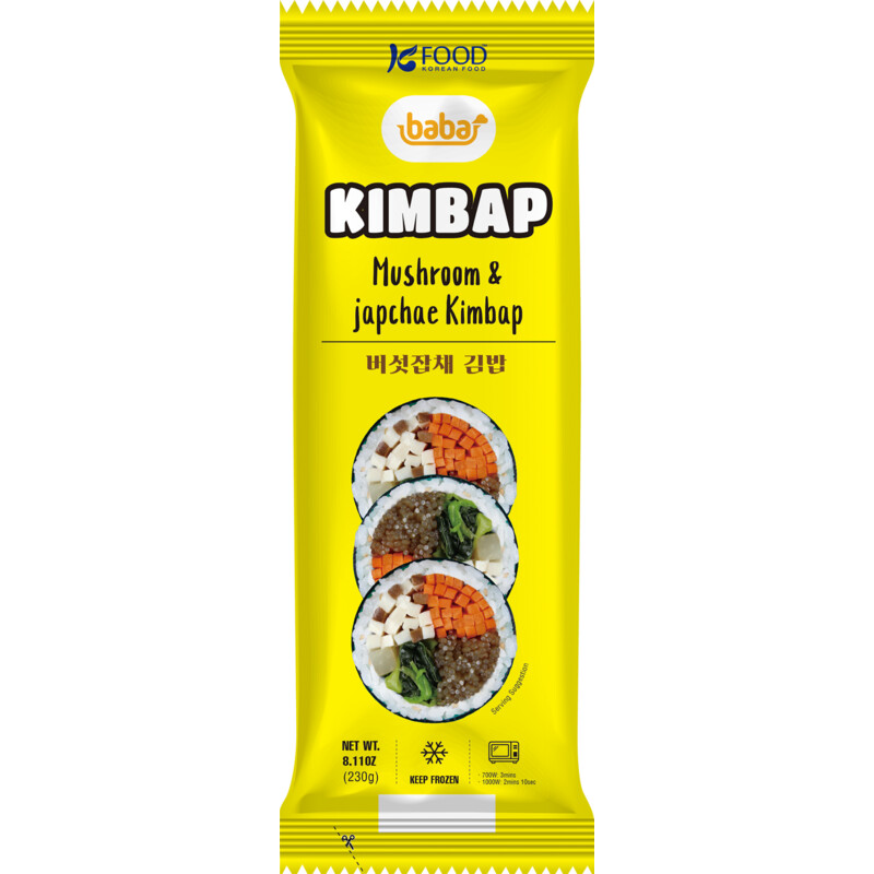 Een afbeelding van Baba Kimbap mushroom & japchae